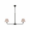 Zevatik Classic Ikat Patterned Fabric Chandelier - Metal Bracket Chandelier