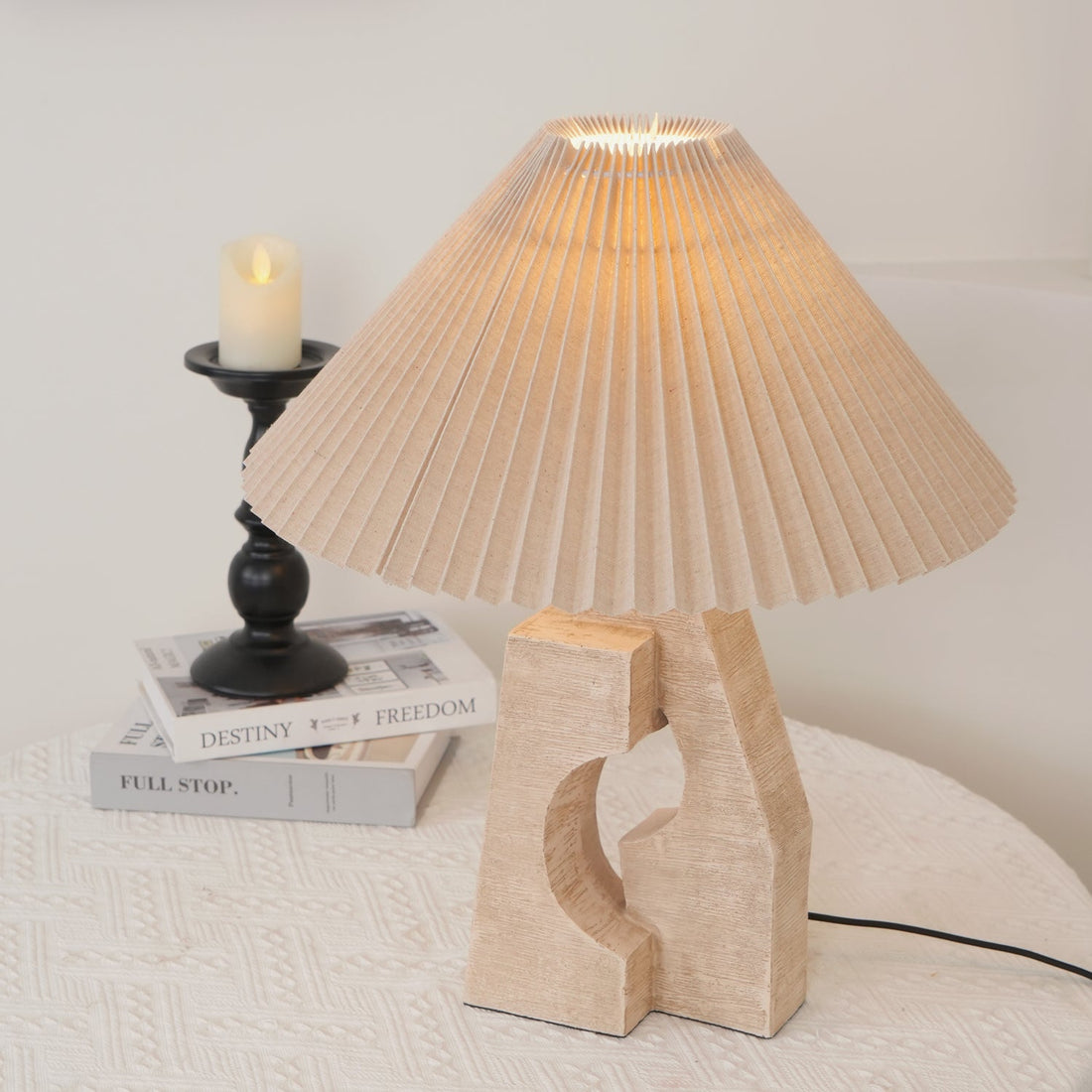 Modern Artistic Stone Pillar Table Lamp