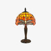 TF Dragonfly Hand-Cut Table Lamp – Vintage Stained Glass for Bedroom or Living Room