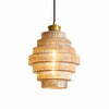 Bottis Striped Glass Bottle Pendant Lamp with Artistic Vertical Shade U19