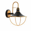 Black and Gold Outdoor Wall Lantern