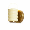 Main cream ribbed wall sconce
