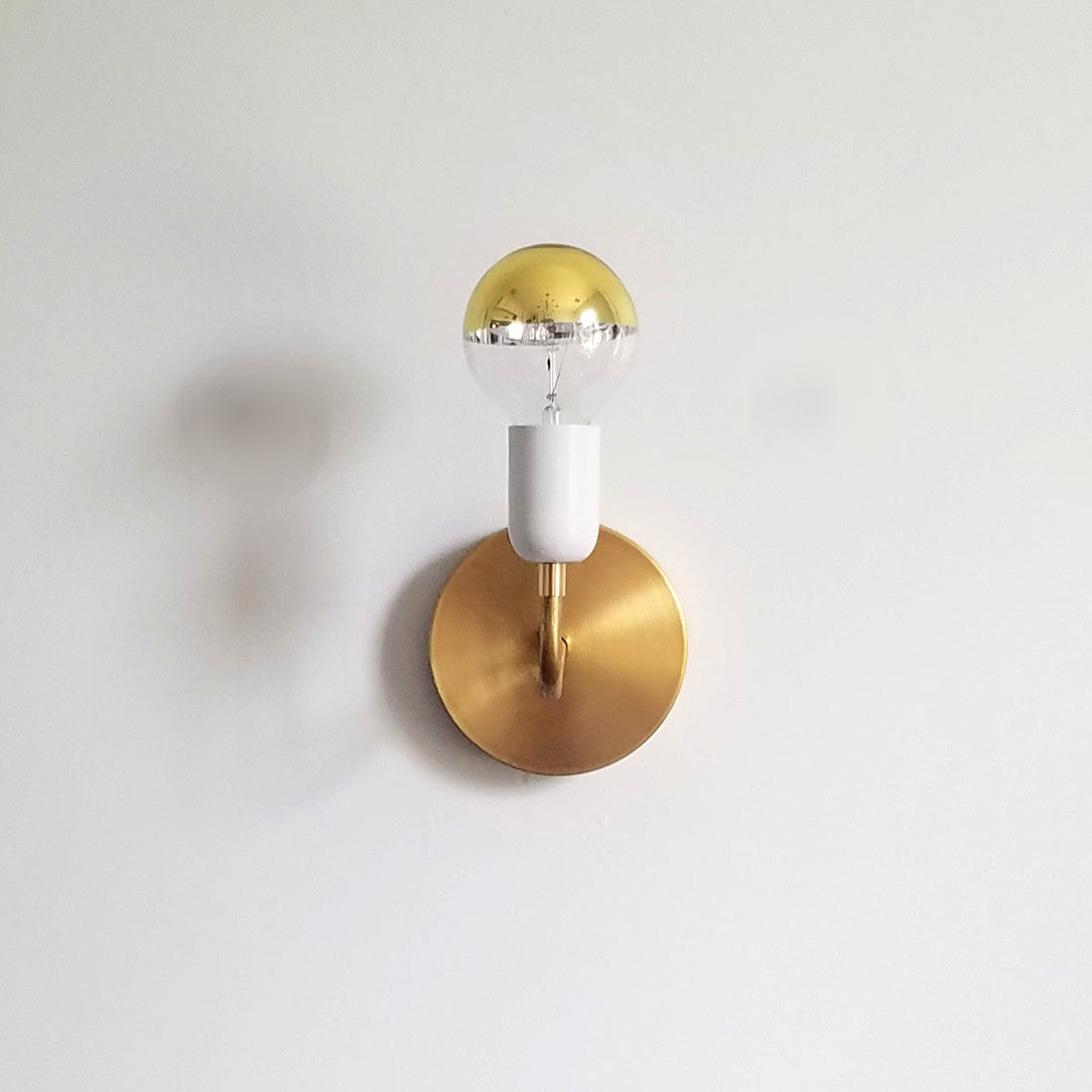 Boho Brass Wall Sconce - Colorful Accent for Bedroom & Hallway Spaces
