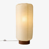 Tivo Minimalist Ribbed Floor Lamp - Simple solid wood base with paper lampshade suitable for living room and bedroom
