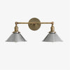 Conique Metal Two-Light Industrial Vanity Sconce – Wall Fixture for Bathroom & Hallway