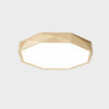 Faceted Gold Geometric LED Flush Mount Ceiling Light