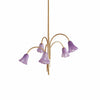 Bellina Modern Romantic Chandelier - Botanical Lily Design with Glass Flowers