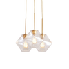Talvior Sculptural Lighting - 3-Light Faceted Chandelier in Versatile Finishes | Explore Collection