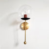 Modern Adjustable Wall Sconce - Brass & Glass Accent for Home Lighting