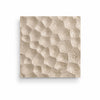 Ivory travertine carved square wall sconce with warm LED backlight
