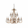 Talonis Crystal Chandelier - Traditional Candle-Style Brass and Nickel for Living Room and Dining Room