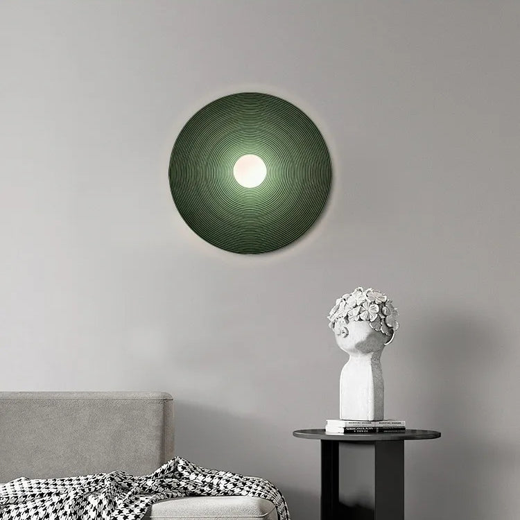 Retro Wabi Sabi Style Round Wall Light For Bedroom