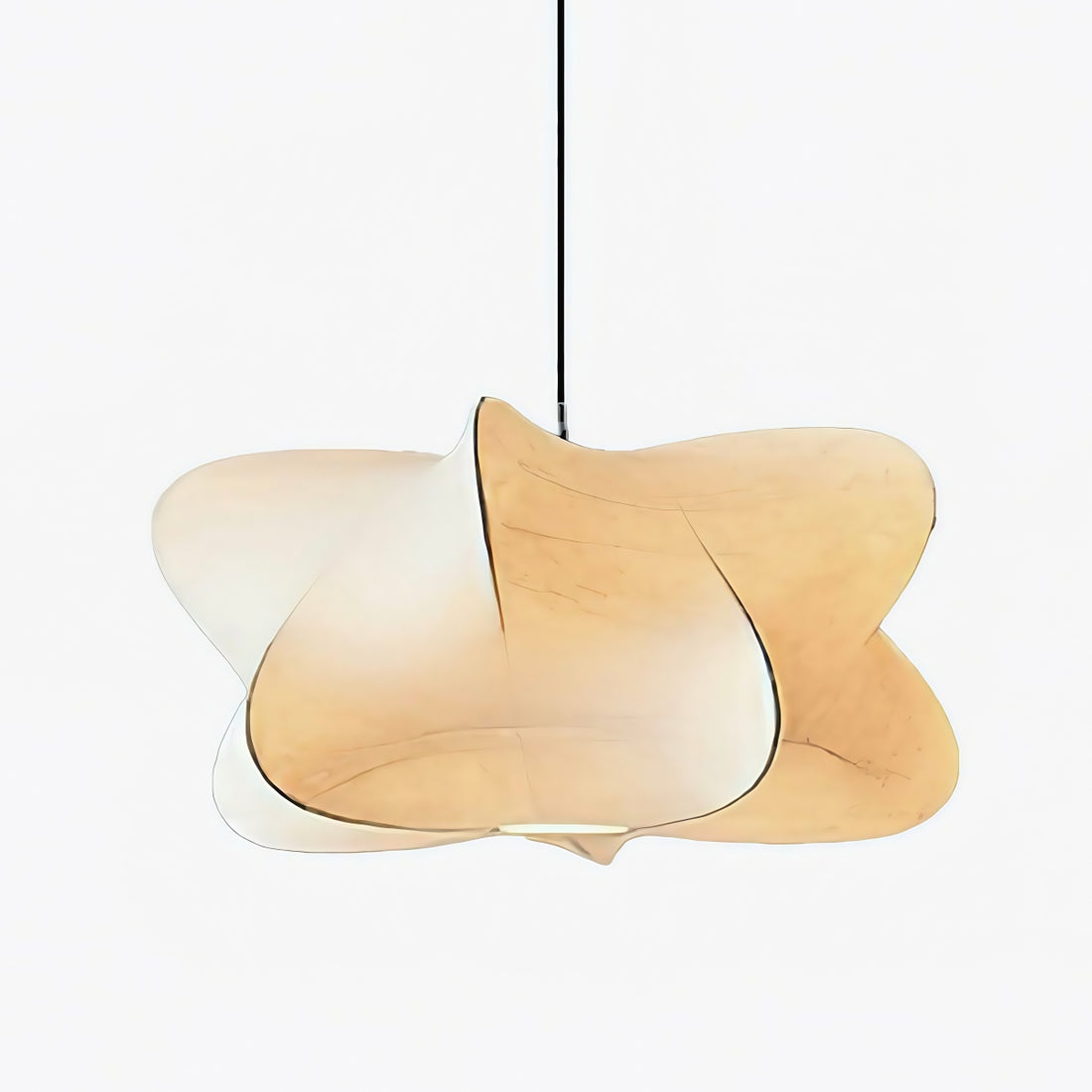 Modern Cirrus Cocoon Pendant Light – Silk Cloud Lamp in Wabi Sabi Style
