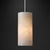 Hand Carved Alabaster Cylinder Pendant Light