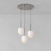 Lumivelle Pebble Glass Chandelier - 3-Light Modern Pendant Style