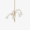 Bellina Modern Romantic Chandelier - Botanical Lily Design with Glass Flowers