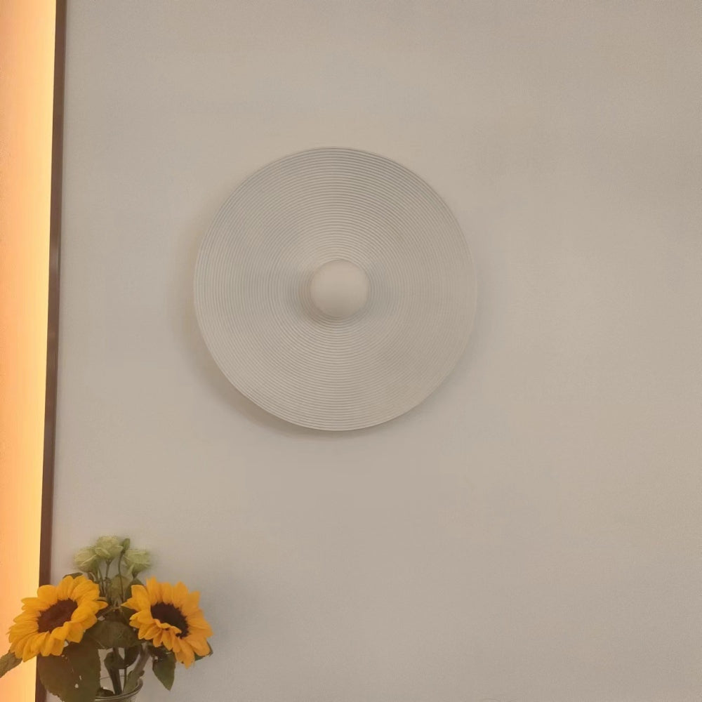 Retro Wabi Sabi Style Round Wall Light For Bedroom