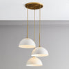 Parvion Modern Adjustable 3-Head Sculptural Metal Pendant Light