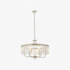 Traditional 6-Light Pendant with Hand-Cut Glass for Kitchen Island and Entryway