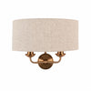 Tela Classic Wall Sconce with Fabric Shade – Elegant Metal Finish Wall Light for Living Room / Bedroom