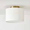 Jelvane Drum Flush Mount with Fabric Shade