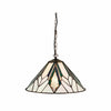 TF Astoria Tiffany Ceiling Pendant – Dimpled Geometric Glass Design for Living Room