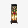TF Angelique Art Nouveau Stained Glass Table Lamp - Handcrafted Floral Design for Living Room