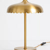 Rayla Vintage Brass Finish Table Lamp – Scalloped Glass Shade for Bedroom Accent