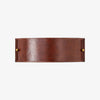 Vintage brown leather rectangular wall lamp