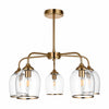Brazara Multi-Light Glass Shade Pendant Lamp – Curved Metal Arms for Modern Homes