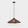 Walnut A style 35cm wooden pendant light