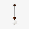 Bauhaus Glass Pendant Lamp with Iron Accent for Kitchen