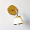 Modern Cone With Elegant Swivel Mechanism Brass Wall Lamp