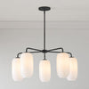 Lumivelle 5-Light Pebble Chandelier - Modern Glass Pendant Lighting