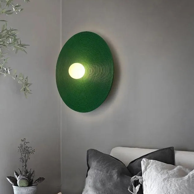 Retro Wabi Sabi Style Round Wall Light For Bedroom