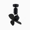 Wall and ceiling compact fan in black
