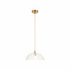 Floriaxis Floral Glass Pendant Light — Floral Glass Shade with Braided Cable for Kitchen or Dining