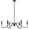 American Simple Vintage Iron Candle Shaped Multi-Head Chandelier