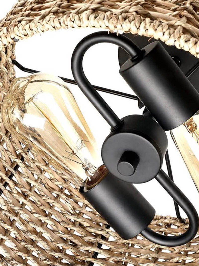 Bohemian Style 2-Light Semi Flush Mount Ceiling Light