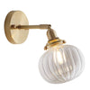 Vintage Brass Pumpkin Aisle Wall Light
