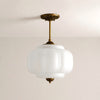 Antique Brass Green Glass Eloise Pendant Light