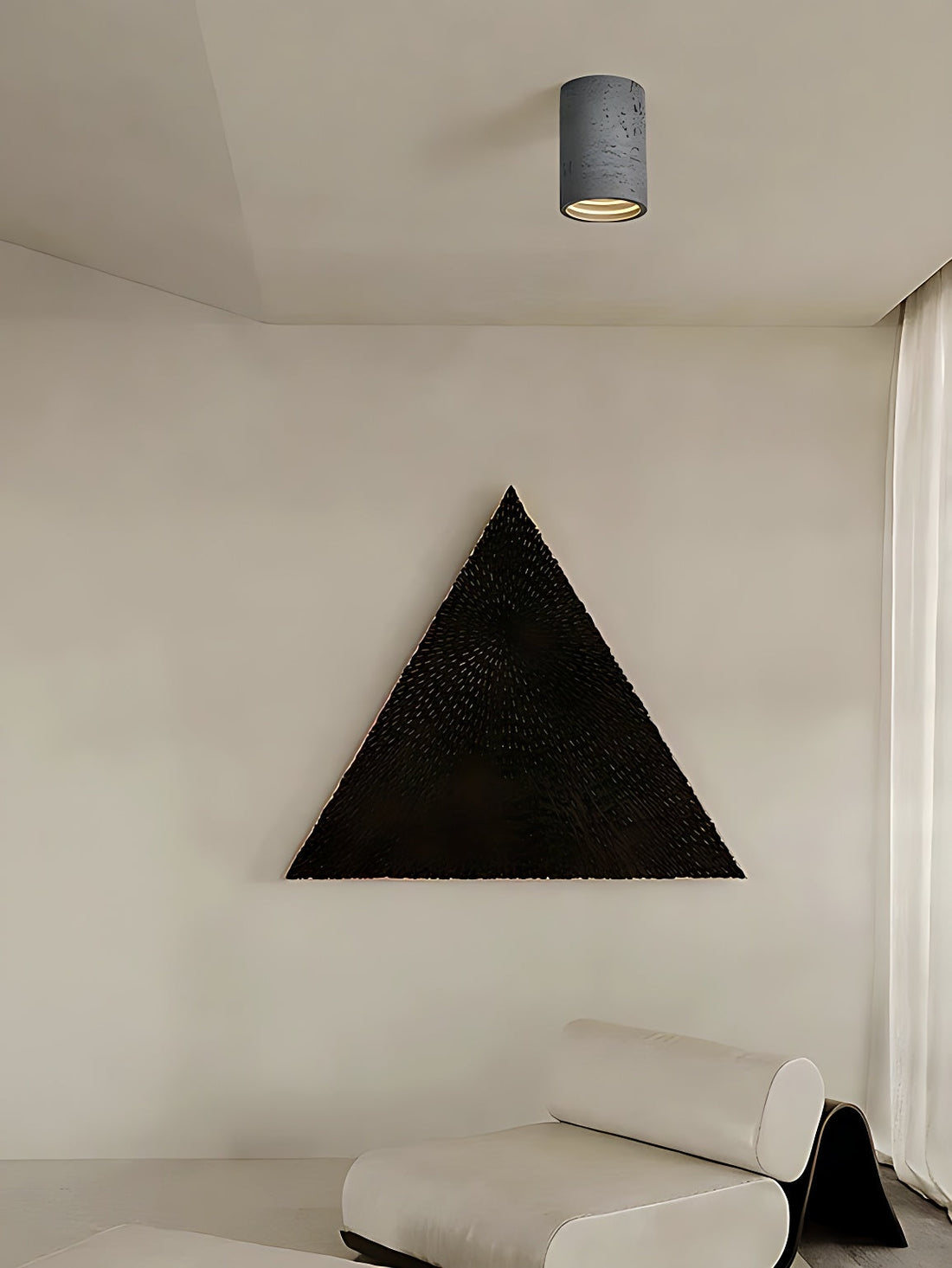 Modern Wabi-Sabi Cylindrical Ceiling Lamp