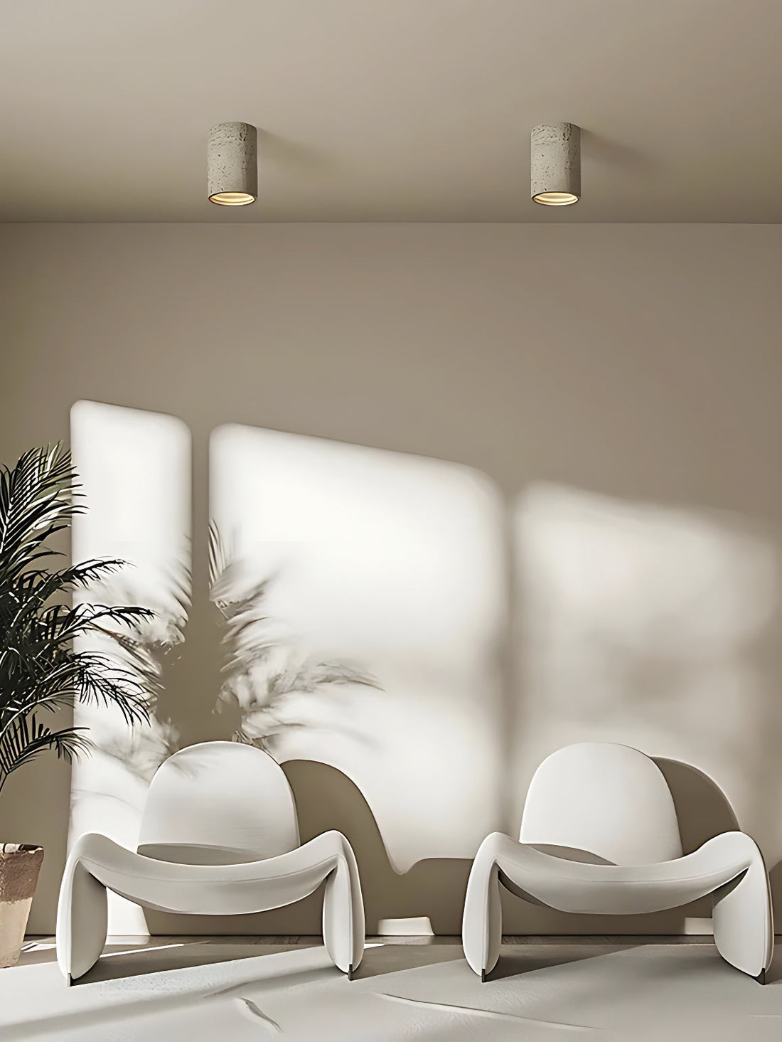 Modern Wabi-Sabi Cylindrical Ceiling Lamp