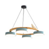 Modern Creative Colourful Circle Bird Chandelier