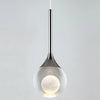 Moon Clear Glass Ball Pendant Light