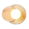 Wabi-Sabi Style Travertine Wood Round Wall Lamp