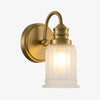 Lirra Bathroom Metal Wall Lamp with Glass Shade - Damp Rated Wall Sconce