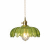 Petalbloom Rustic Tulip Glass Pendant Light – Floral Bud Design Hanging Lamp for Dining Area N58