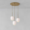 Lumivelle Pebble Glass Chandelier - 3-Light Modern Pendant Style