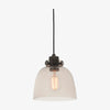 Readium Tinted Glass Pendant Light - Minimalist Dome Shade Adjustable for Kitchen Island and Dining Room